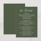 グリーンウェディング詳細情報カード 出欠カード (正面/裏面)