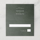グリーンウェディング エレガント タイポグラフィー クラシック プレイスカード (外部開封)