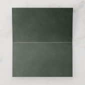 グリーンウェディング エレガント タイポグラフィー クラシック プレイスカード (内部開封)