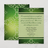 グリーンウェディング カスタム 宿泊施設カード 招待状 (正面/裏面)