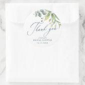 グリーンウェディング サンクス ブライズシャワー ラウンドシール (バッグ)