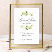 グリーンウェディング ブライダルシャワー フェイスマスク サイン