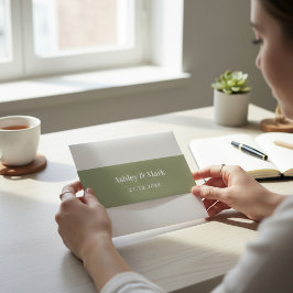 グリーンウェディング ブライド グルーム 招待状ベリーバンド