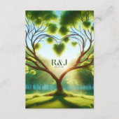 グリーンウェディングRSVPエンクロージャカード エンクロージャーカード (正面)