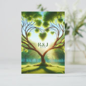 グリーンウェディングRSVPエンクロージャカード エンクロージャーカード (スタンド正面)