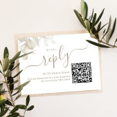 グリーンウェディングRSVPカスタム返信 出欠カード