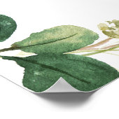 グリーンウェルカムサインベビーシャワー ポスター (角)