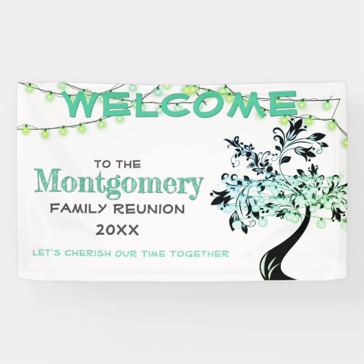 グリーンウェルカムファミリー懇親会ツリーホタルライト 横断幕 (横)