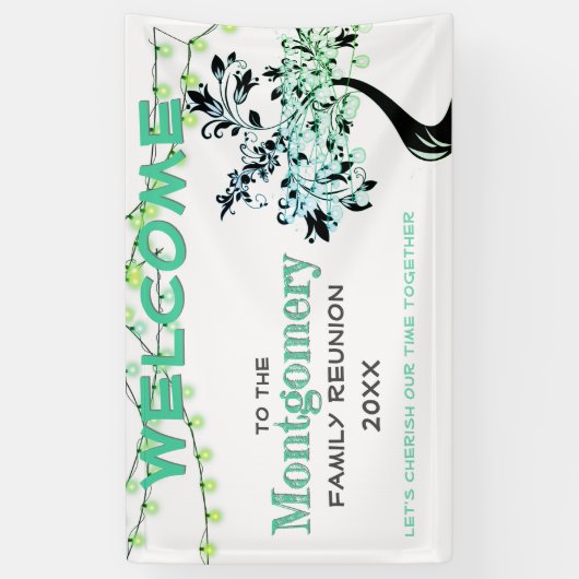 グリーンウェルカムファミリー懇親会ツリーホタルライト 横断幕 (縦)