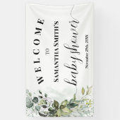 グリーンウェルカムベビーシャワーユーカリ 横断幕 (縦)