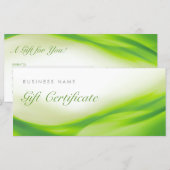 グリーンウェーブギフトカード証明書 (正面/裏面)