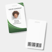 グリーンウェーブスタイル写真バッジ バッジ (表裏)