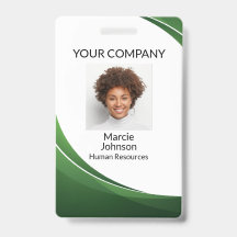 グリーンウェーブスタイル写真バッジ