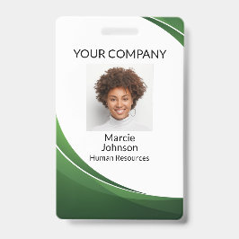 グリーンウェーブスタイル写真バッジ バッジ