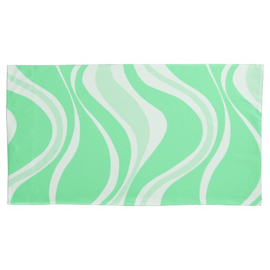 グリーンウェーブズピラローケース 枕カバー (正面左)