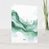 グリーンウェーブ アブストラクト バースデー カード (裏面)