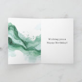 グリーンウェーブ アブストラクト バースデー カード (内部)