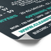 グリーンウォッシャー、ランドリー、清掃サービス ポスター (角)