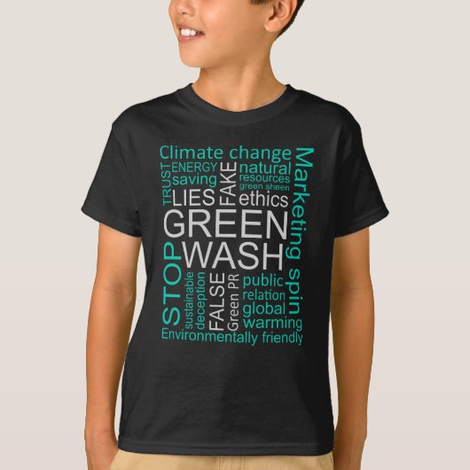 グリーンウォッシュ 偽りの嘘 欺瞞 Tシャツ (正面)