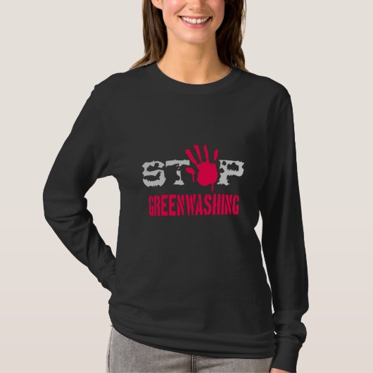グリーンウォッシングをやめろ Tシャツ (正面)