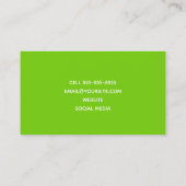グリーンウォーグラデーションターカラーアップルスクール先生 名刺 (裏面)