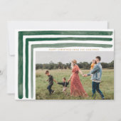 グリーンウォータストライプーカラーHOLIDAY CARD シーズンカード (正面)