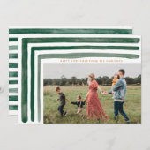 グリーンウォータストライプーカラーHOLIDAY CARD シーズンカード (正面/裏面)