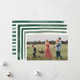 グリーンウォータストライプーカラーHOLIDAY CARD シーズンカード