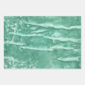 グリーンウォーターのカラーアート ラッピングペーパーシート (正面2)