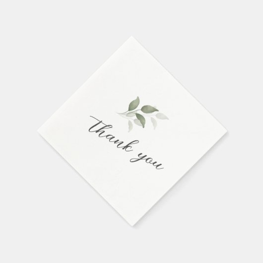 グリーンウォーターのカラースクリプトありがとうご結婚ざいますナプキン スタンダードカクテルナプキン (角)