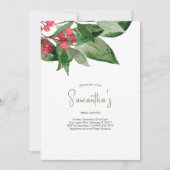 グリーンウォーターのカラーブライダルシャワー招待状 招待状 (正面)