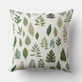 グリーンウォーターのカラーミニマリストの植物学離れの クッション