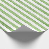 グリーンウォーターのカラーラッピング紙-ストライプ ラッピングペーパー (角)