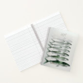 グリーンウォーターの色サーディンアートカスタムモノグラム名 ノートブック (内部)