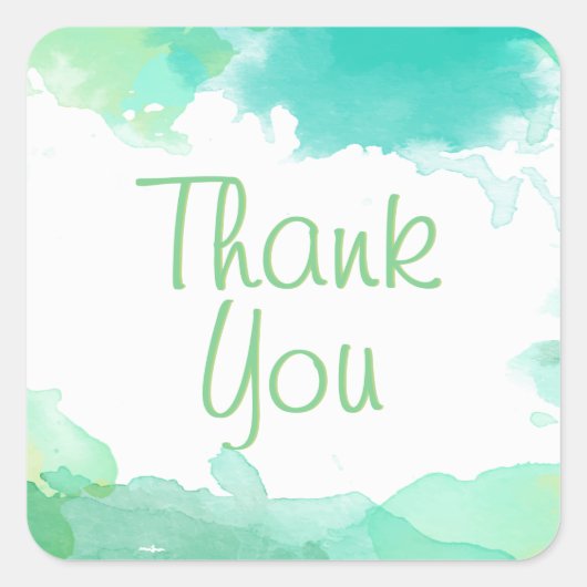 グリーンウォーターの色シール スクエアシール (正面)