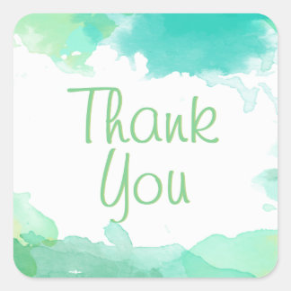 グリーンウォーターの色シール スクエアシール