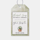 🌿グリーンウォーターの色合いハーブ石鹸 ギフトタグ (正面)