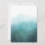 グリーンウォーターエレガントカラーシックなドレスブライダルシャワー 招待状 (裏面)