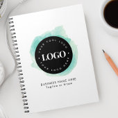 グリーンウォーターカスタムカラー企業ロゴ文字 ノートブック