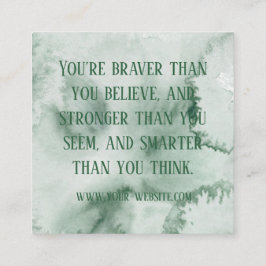 グリーンウォーターカスタムカラー確認カード スクエア名刺