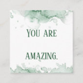 グリーンウォーターカスタムカラー確認カード スクエア名刺 (正面)