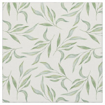 グリーンウォーターカラーの葉の植物パターン