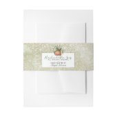 グリーンウォーターカラーアロエ手作りソープバンドラップ 招待状ベリーバンド (正面例)