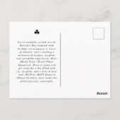 グリーンウォーターカラーウォッシュセントパトリックの日の誕生日 ポストカード (裏面)