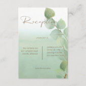 グリーンウォーターカラーウォッシュユーカリ披露宴 エンクロージャーカード (正面)