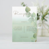 グリーンウォーターカラーウォッシュユーカリ披露宴 エンクロージャーカード (スタンド正面)