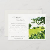 グリーンウォーターカラーカントリーサイドヒルズ結婚詳細 エンクロージャーカード (正面/裏面)