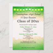 グリーンウォーターカラークラス懇親会テンプレート 招待状 (正面)