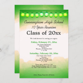 グリーンウォーターカラークラス懇親会テンプレート 招待状