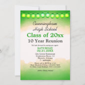 グリーンウォーターカラークラス懇親会テンプレート 招待状 (正面)